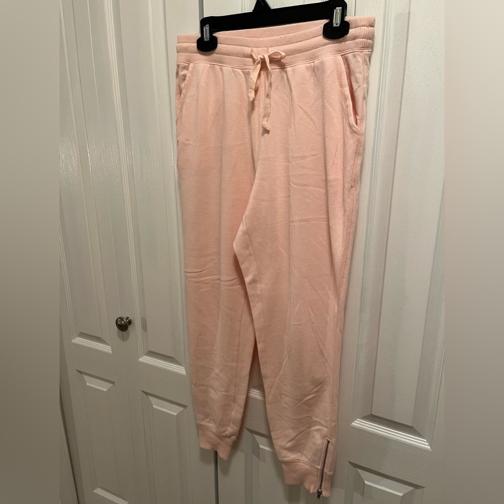 NWOT Aerie Light Pink Zipper Detail Joggers - Picture 3 of 6